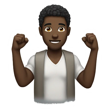 Black man with his fist raised sticker