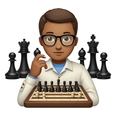 Player with chess clock, Chess club. sticker