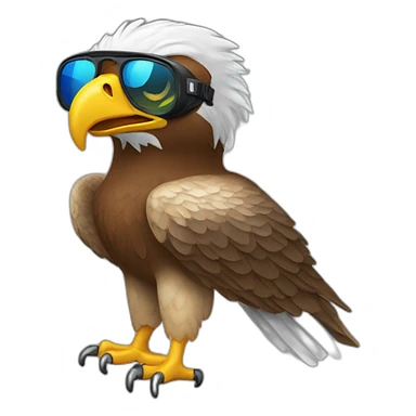 an eagle wearing Oakley Juliet  sticker