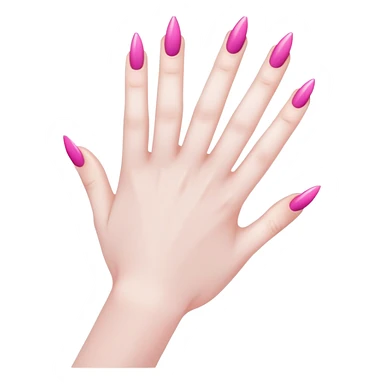 hand with pink gothic nails sticker