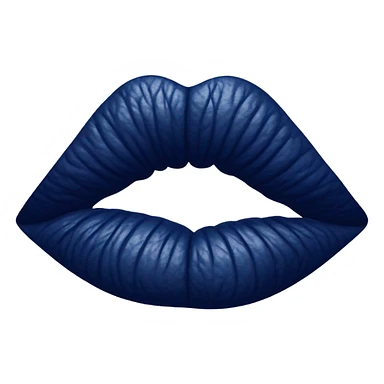 Navy blue kiss sticker