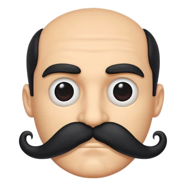 evil mustache sticker