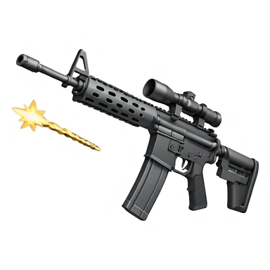 ar 15 with gun spark like its shooting sticker