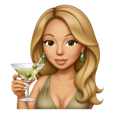 Mariah Carey drinking a dirty martini sticker