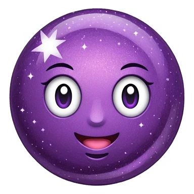 bolinha glitter roxo sticker