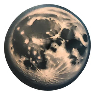 moon on the tattoo sticker