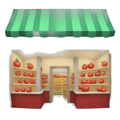 Red apple shop sticker