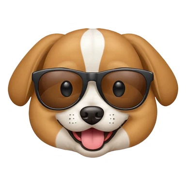 dog with shades sticker