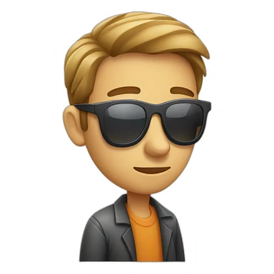 blind man, cane, sunglasses, cataracts sticker