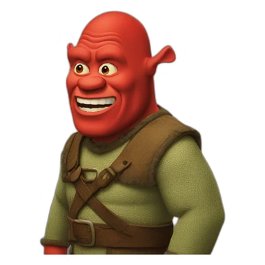 red-shrek sticker