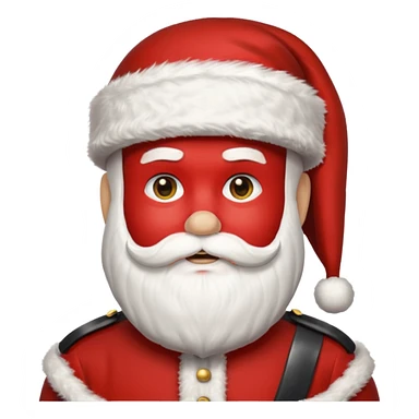 Santa with soldier helmet sticker