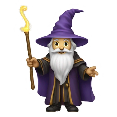 Wizard with wand sticker