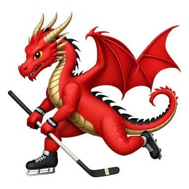 Hockey pekin dragons black and red sticker