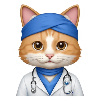 cat doctors with bandanas  sticker