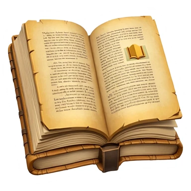 open old book low poly sticker