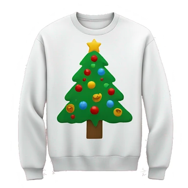 Christmas tree sweater sticker