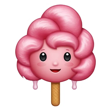 red glitter cotton candy sticker