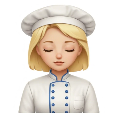 Blonde female chef sleeping  sticker