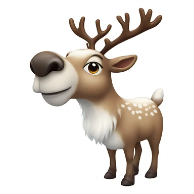 cozy realistic winter reindeer snowy sticker
