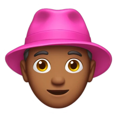 man with a pink hat sticker