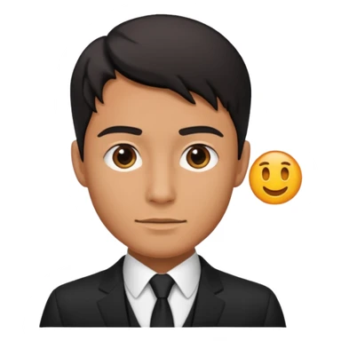 Man in suit, side camera sticker