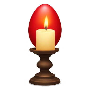 red egg and candle sticker