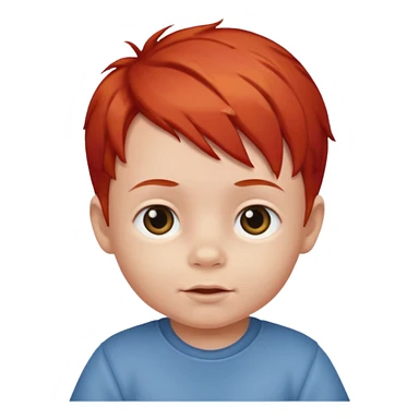 red hair baby boy sticker