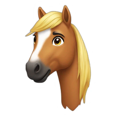 Ein Pony das eine Karotte isst sticker