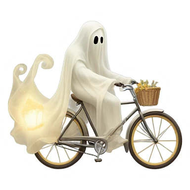ghost on a bike sticker