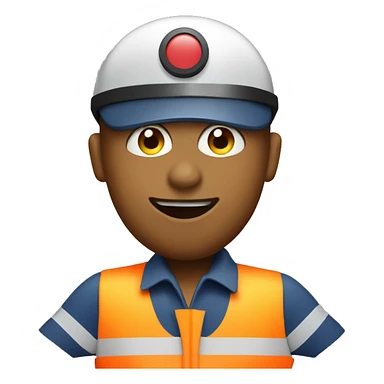 Traffic controller waving hi with stop/slow paddle in hand  sticker