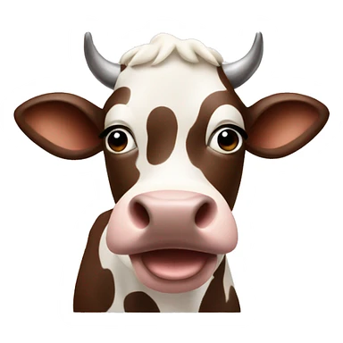 A cow that gives milk with chocolate sticker