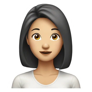Asian lady with chin hair sticker