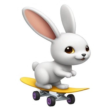 Conejos volando en patineta sticker