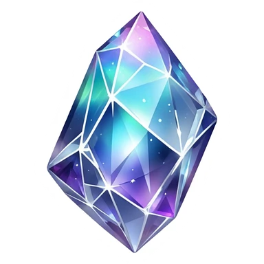 white silver transparent nebula crystal shard sticker