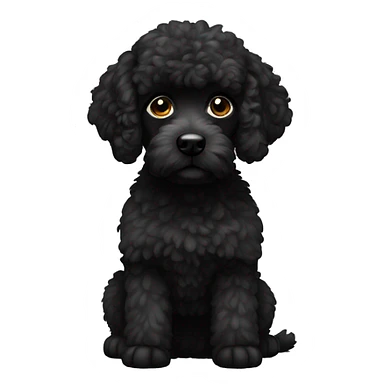 Black caniche  sticker