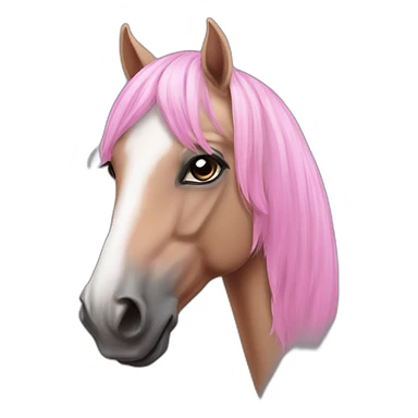 fleabitten arabian horse nose is pink sticker