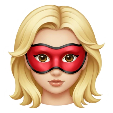 Blonde girl with mask in face (clean girl) sticker