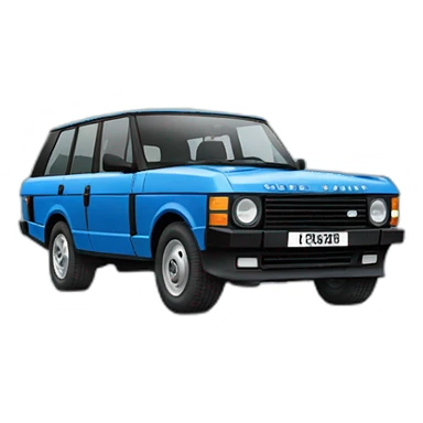 blue range rover classic sticker