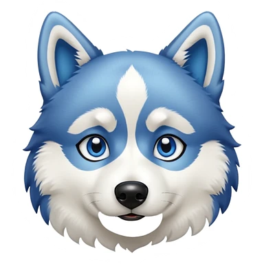 White and black husky with blue eyes sticker