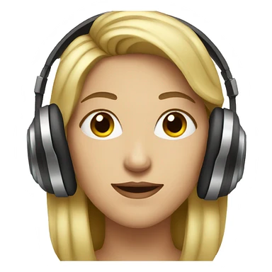 white woman music producer with headphones sticker