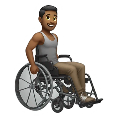male dancer in wheelchair sticker