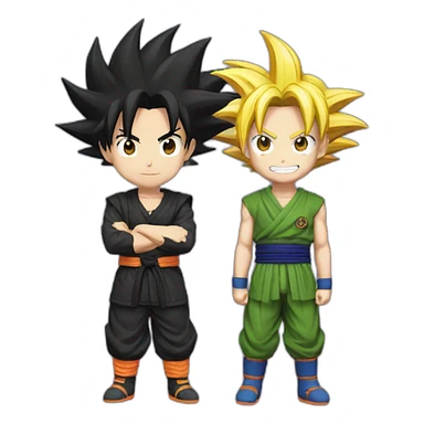 sukuna with goku black sticker