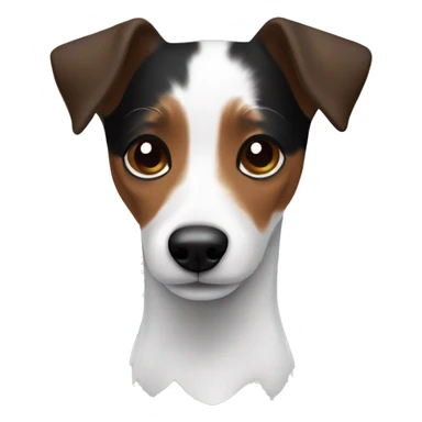 jack russell, black brown and white sticker