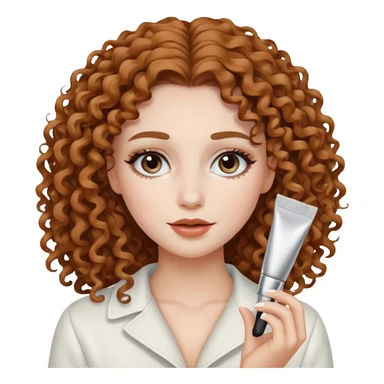 longer curly hair, and pretty withe makeup on giving clean girl vibes sticker