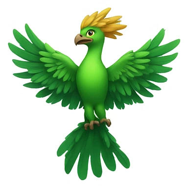 Green phoenix sticker