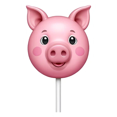 pink spam pig lollipop  sticker