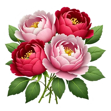 Bouquet de pivoines multicouleurs  sticker