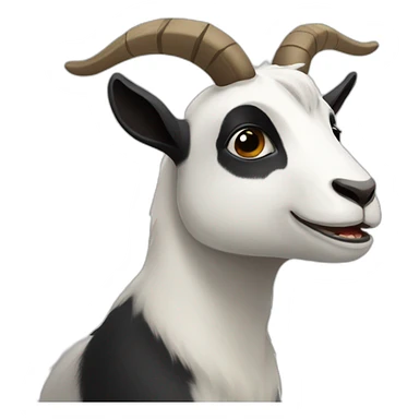 Goat + panda sticker