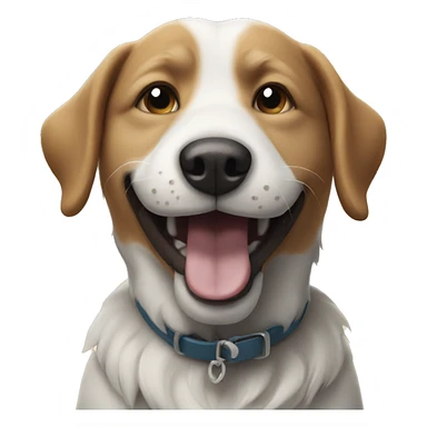 happy dog under cloudy sky sticker