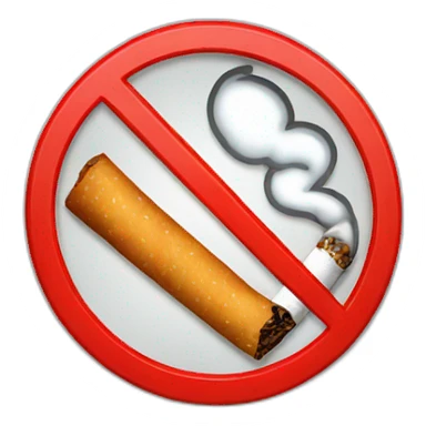 No smoking with no smoking written sticker